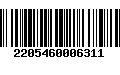 Código de Barras 2205460006311