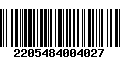 Código de Barras 2205484004027