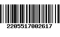 Código de Barras 2205517002617