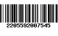 Código de Barras 2205592007545