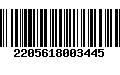 Código de Barras 2205618003445