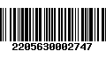 Código de Barras 2205630002747