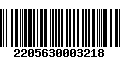 Código de Barras 2205630003218