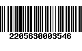 Código de Barras 2205630003546