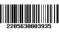 Código de Barras 2205630003935