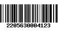 Código de Barras 2205630004123