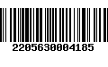 Código de Barras 2205630004185