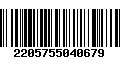 Código de Barras 2205755040679