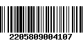 Código de Barras 2205809004107