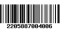 Código de Barras 2205887004006