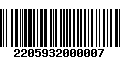 Código de Barras 2205932000007