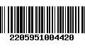 Código de Barras 2205951004420