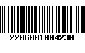 Código de Barras 2206001004230