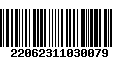 Código de Barras 22062311030079