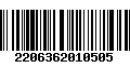 Código de Barras 2206362010505