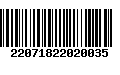 Código de Barras 22071822020035