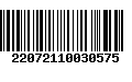 Código de Barras 22072110030575