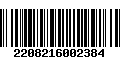 Código de Barras 2208216002384