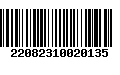 Código de Barras 22082310020135