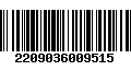 Código de Barras 2209036009515