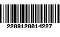 Código de Barras 2209120014227