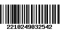 Código de Barras 2210249032542