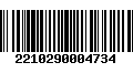 Código de Barras 2210290004734