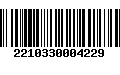 Código de Barras 2210330004229