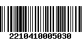 Código de Barras 2210410005030