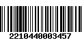 Código de Barras 2210440003457