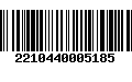 Código de Barras 2210440005185