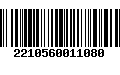 Código de Barras 2210560011080