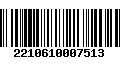 Código de Barras 2210610007513