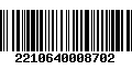 Código de Barras 2210640008702