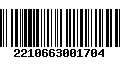 Código de Barras 2210663001704