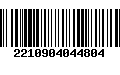 Código de Barras 2210904044804