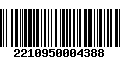 Código de Barras 2210950004388