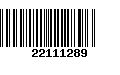 Código de Barras 22111289