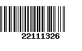 Código de Barras 22111326