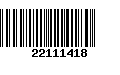 Código de Barras 22111418