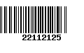 Código de Barras 22112125