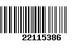 Código de Barras 22115386