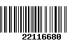 Código de Barras 22116680