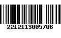 Código de Barras 2212113005706