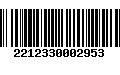 Código de Barras 2212330002953