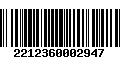 Código de Barras 2212360002947