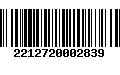 Código de Barras 2212720002839