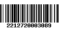 Código de Barras 2212720003089