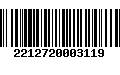 Código de Barras 2212720003119