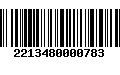 Código de Barras 2213480000783